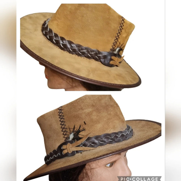 San Zemo leather cowboy hat NEW‎ - Picture 2 of 14